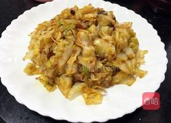 豆瓣酱炒包菜的做法图解4