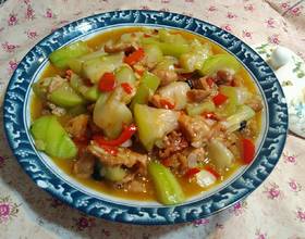 水瓜炒肉片[图]