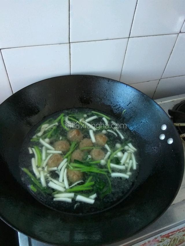 加撒尿牛丸，加水，烧开
