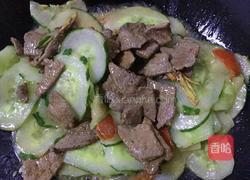 黄瓜炒猪肝的做法图解5