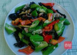 秋葵炒木耳的做法图解4