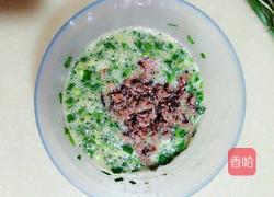 鸡蛋肉末煎韭菜的做法图解2