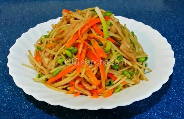 肉絲炒大豆芽菜