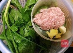 木耳菜肉丸汤的做法图解1