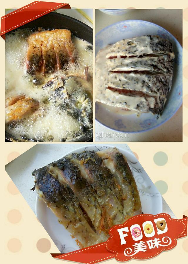 锅里放些油，油热以后，炸鱼至两面金黄，出锅