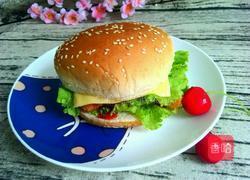 香酥鸡柳芝士汉堡的做法图解10
