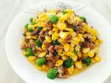 玉米粒与肉粒