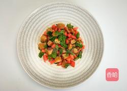 罗勒全熟番茄佐橄榄油面包的做法图解6