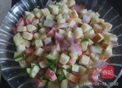 火腿馍丁鸡蛋饼(二人份)的做法图解7