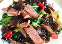 腊肠炒青菜的做法图解6