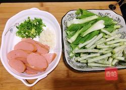 豇豆青菜面的做法图解2