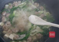 青菜肉丸豆腐汤的做法图解11