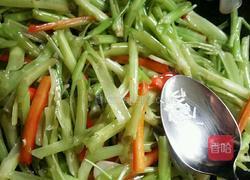竹叶菜杆炒肉丝的做法图解14