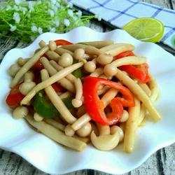 彩椒耗油海鲜菇的做法[图]