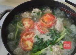 圆子番茄青菜汤的做法图解3