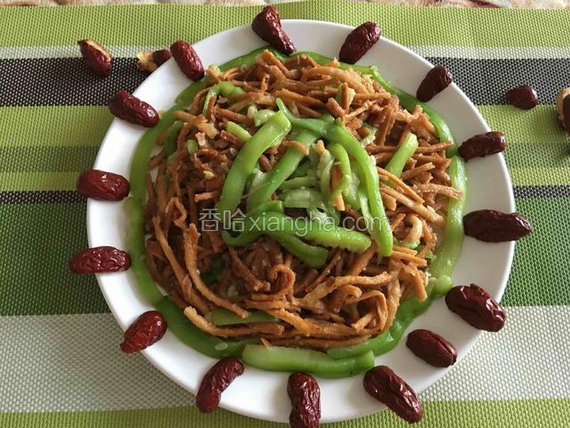 丝瓜炒茶撒