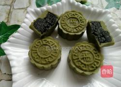 抹茶黑芝麻月饼的做法图解12