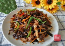 茭白木耳胡罗卜炒肉丝的做法图解5