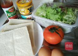 吞拿魚芝士番茄蛋治的做法图解1