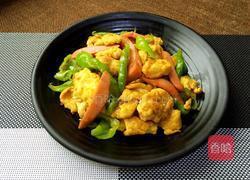 青椒火腿炒蛋的做法图解11