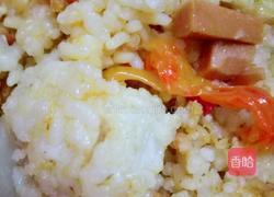 自创咸菜火腿炒饭的做法图解2