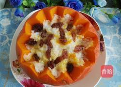 南瓜糯米盅的做法图解3