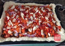 腊肉蔬菜披萨的做法图解4