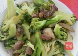 西兰花炒肉的做法图解4