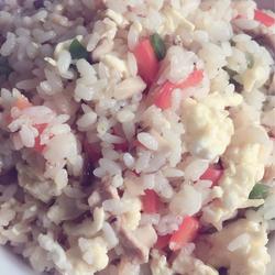 彩色肉丝蛋炒饭的做法[图]