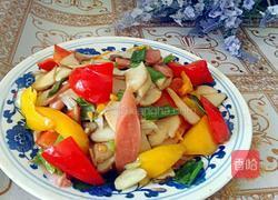 彩椒炒杏鲍菇的做法图解8