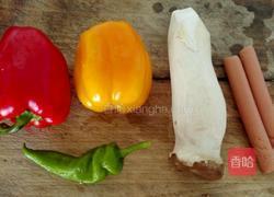 彩椒炒杏鮑菇的做法圖解1