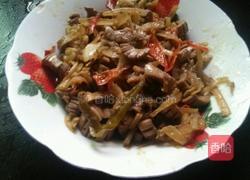 酸萝卜爆炒腰花的做法图解4