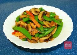 蘑菇肉絲炒甜豆的做法图解7