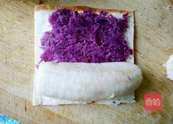 土司紫薯香蕉卷的做法图解4