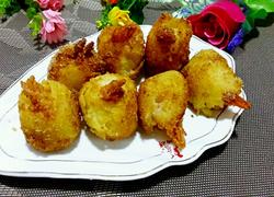 土豆泥虾球