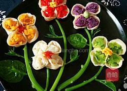 五色花蒸饺的做法图解11