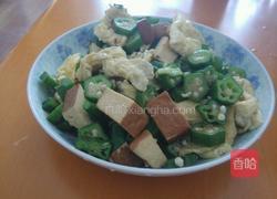 鸡蛋豆干炒秋葵的做法图解7