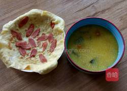 鸡蛋香肠饼的做法图解1