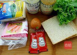 芝士火腿三明治的做法图解1