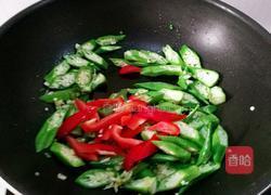 红椒炒秋葵的做法图解10