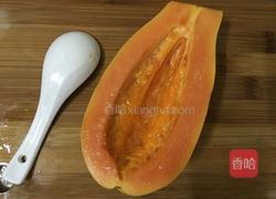 木瓜牛奶的做法图解2