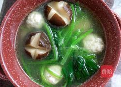菠菜蘑菇汆丸子汤的做法图解9