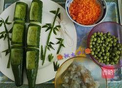 虾仁小炒翠竹报春的做法图解2