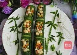 虾仁小炒翠竹报春的做法图解6