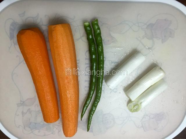 准备好食材。