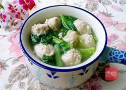 小白菜丸子汤的做法图解12