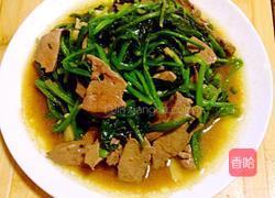 猪肝炒菠菜的做法图解11