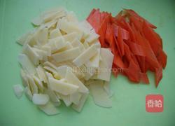 土豆胡萝卜片炒肉的做法图解2