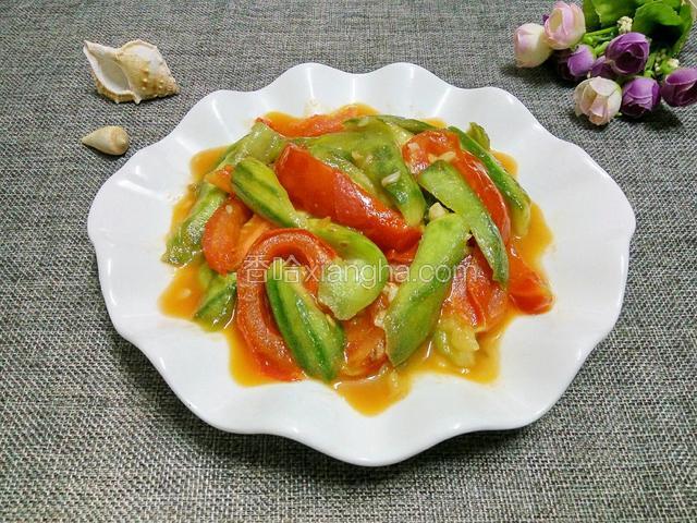 西红柿炒丝瓜
