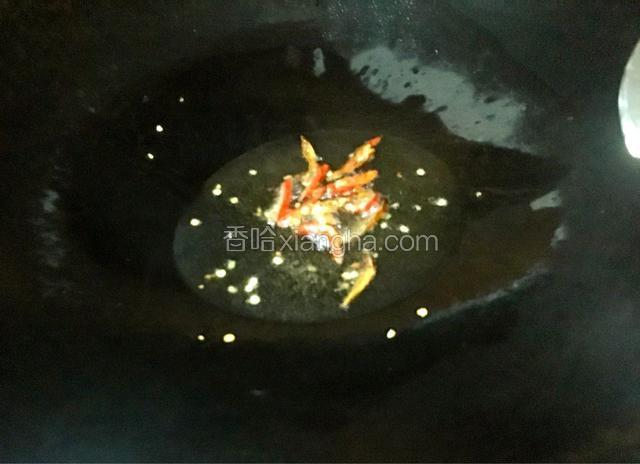 锅里倒入少许油烧热放入辣椒圈煸炒出香味关火